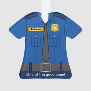 Adorno Uniforme del oficial de policía del azul real