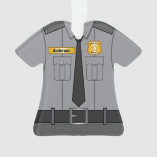Adorno Uniforme gris del oficial de policía personalizado