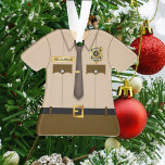 Adorno Uniforme personalizada de ranger de parques<br><div class="desc">Ornamento del uniforme del guardaparques personalizado,  divertido</div>