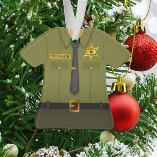 Adorno Uniforme Verde Personalizado del Sheriff del Conda