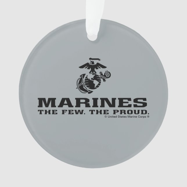 Adorno USMC "Los pocos, el orgulloso" logo negro apilado (Anverso)