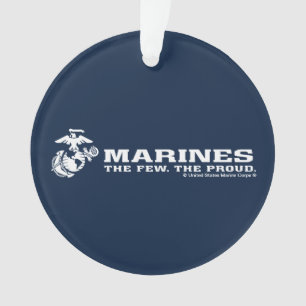 Adorno USMC Los Pocos Logo Del Orgullo - Blanco
