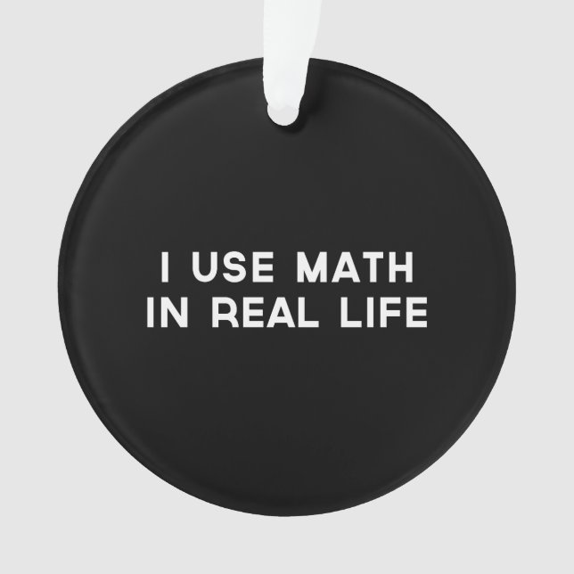 Adorno Utilizo matemáticas en vida real (Anverso)