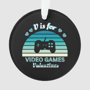 Adorno V para Videojuegos No San Valentín - Gracioso Retr