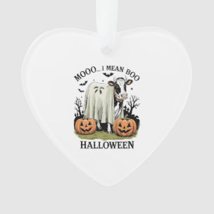Adorno Vaca de granja de Halloween vintage
