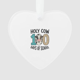Adorno Vaca Sagrada 100 Días de Escuela Camiseta de Vaca