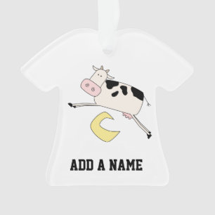 Adorno Vaca salta sobre la luna