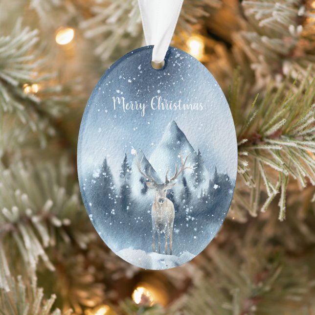 Adorno Vacaciones de ciervos acuáticos y personalizados d (Árbol)