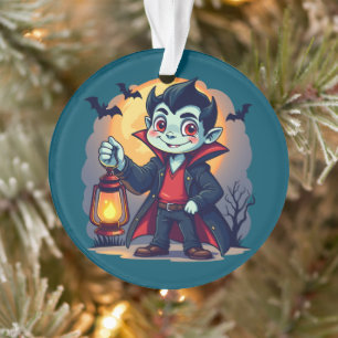 Adorno Vampiro Lindo con Linterna Kawaii Halloween