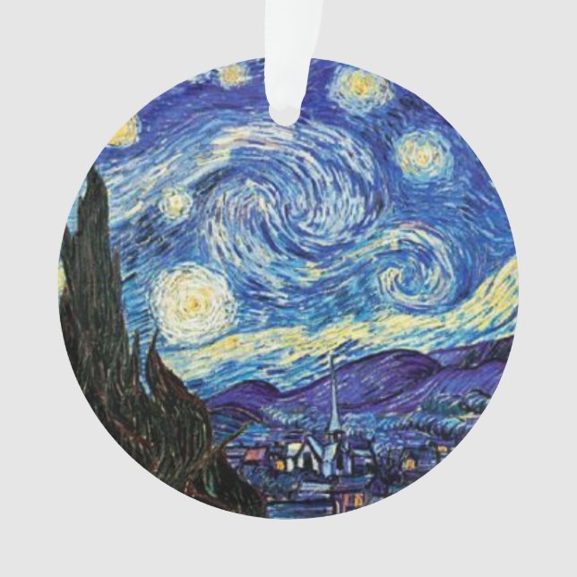 Adorno VanGogh, Noche Starry, (Anverso)
