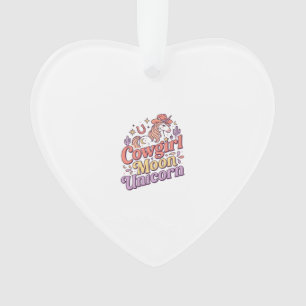 Adorno Vaquera Unicornio Luna Unicornio Diseño de Merch C