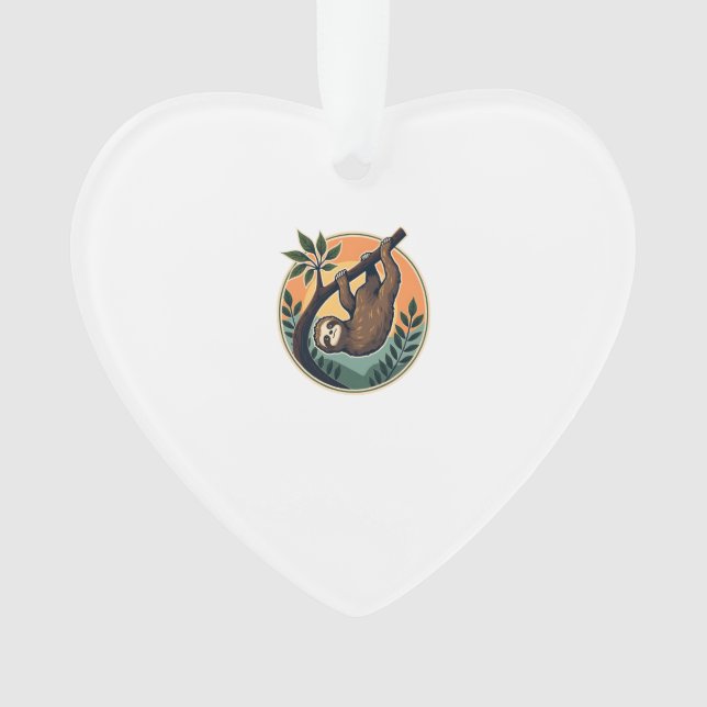 Adorno Vector de perezoso vintage Insignia de vida silves (Anverso)