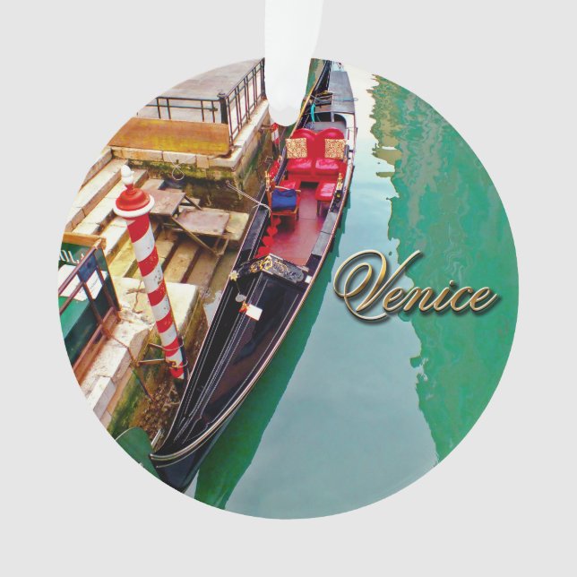 Adorno Venecia, Italia (IT) - dos góndolas coloridas (Anverso)