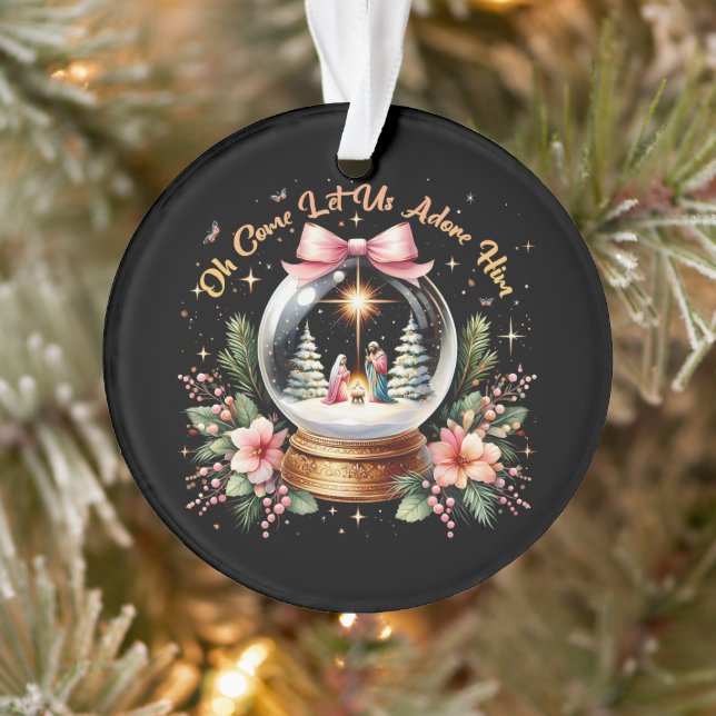 Adorno Venid Adoremosle Natividad de Navidad (Árbol)