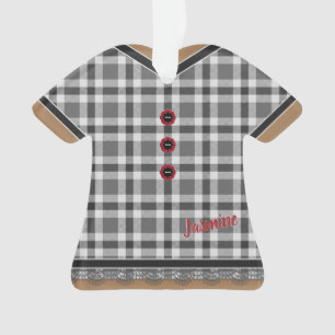 Adorno Vestido cuadrado gris con guarnecido de encaje per