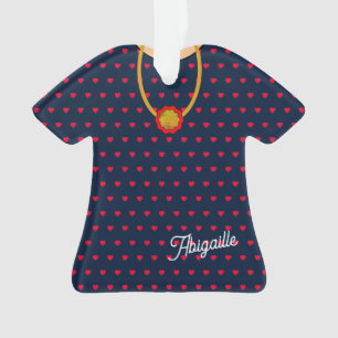Adorno Vestido de patrón cardíaco y Navidades Pendant TSh