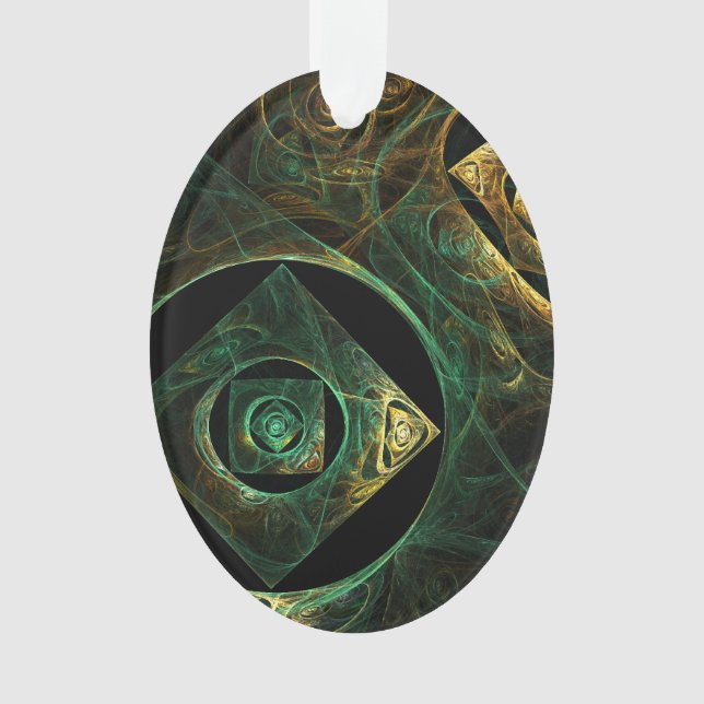 Adorno Vibraciones mágicas Resumen Óvalo acrílico de arte (Anverso)