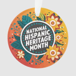 Adorno Vibrante Mes del Patrimonio Nacional Hispano