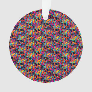 Adorno Vibrante Skull Psicodélico