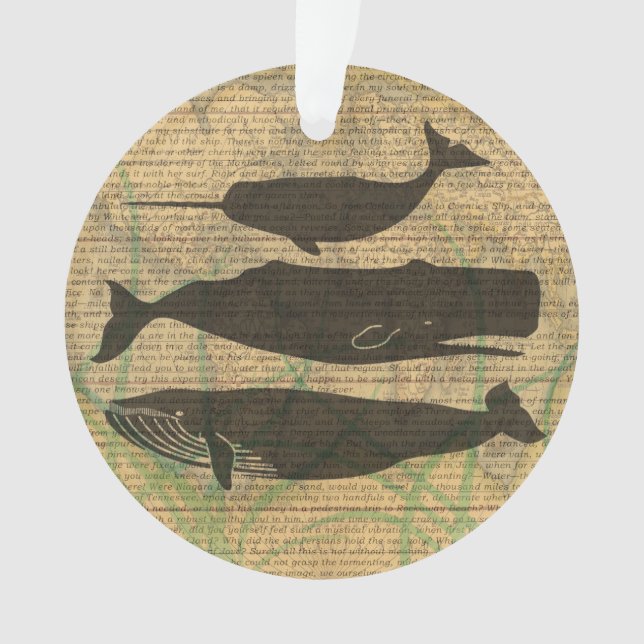 Adorno Vida marina náutica de ballena antigua (Anverso)