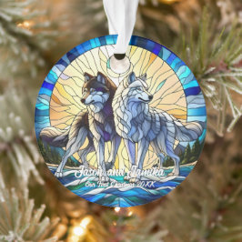 Adorno Vidrio contenido Look Wolf Pair