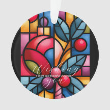 Vidrio de colores Bayas de Navidad