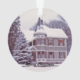 Adorno Vieja casa victoriana en Navidades