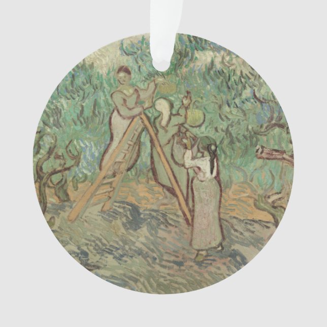 Adorno Vincent van Gogh el | la huerta verde oliva (Anverso)