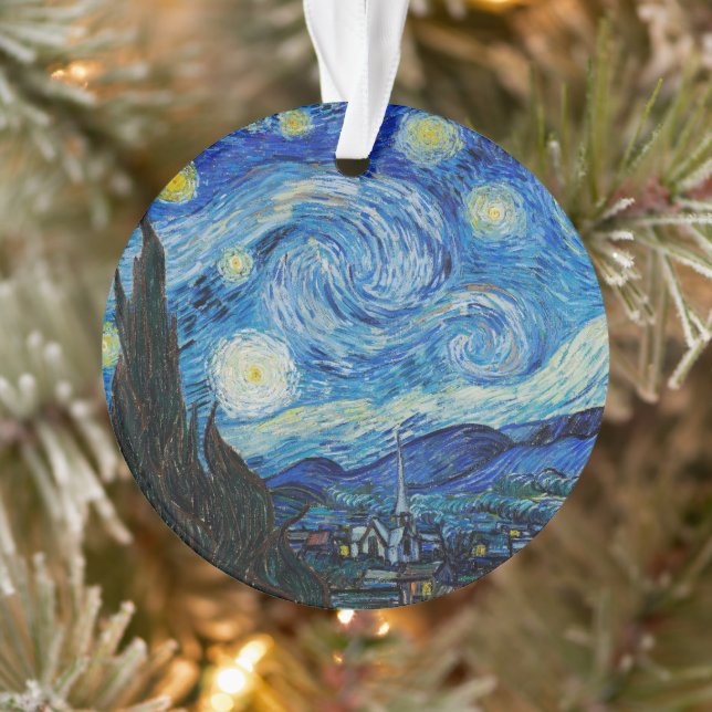 Adorno Vincent Van Gogh La Noche Starry (Árbol)