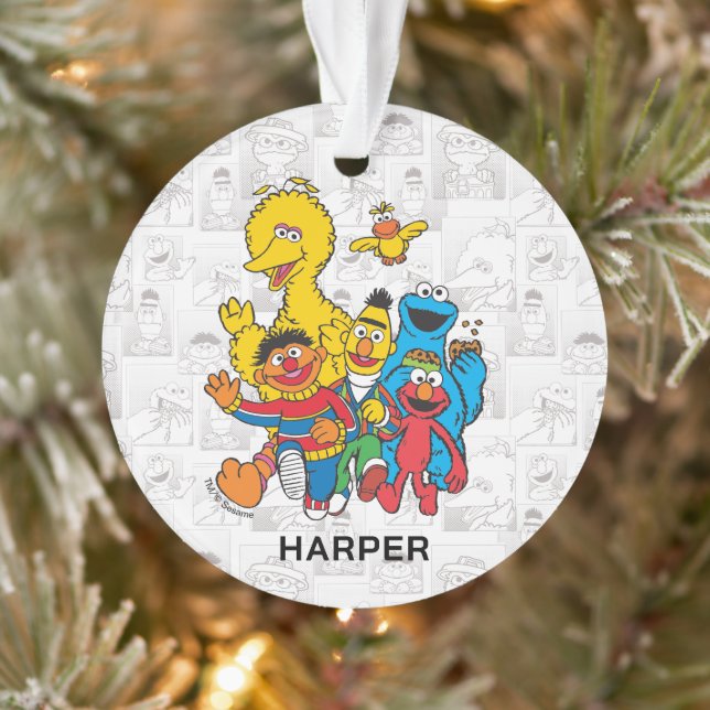 Adorno Vintage 123 Sesame Street | Name & Photo (Árbol)