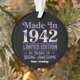 Adorno Vintage Hecho en 1942 Floral 84 Cumpleaños Increíb