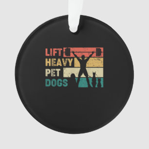 Adorno Vintage Lift Heavy Mascota Perros Funny Fitness
