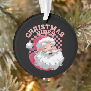 Adorno Vintage Retro Santa Rosa Navidad