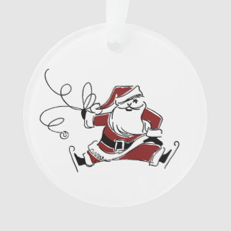 Adorno Vintage Skating Santa Christmas Ornament