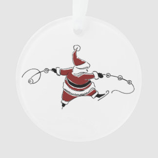 Adorno Vintage Skating Santa Christmas Ornament