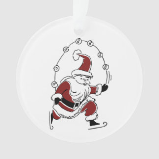 Adorno Vintage Skating Santa Christmas Ornament