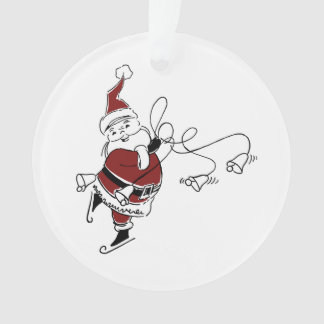 Adorno Vintage Skating Santa Ornament