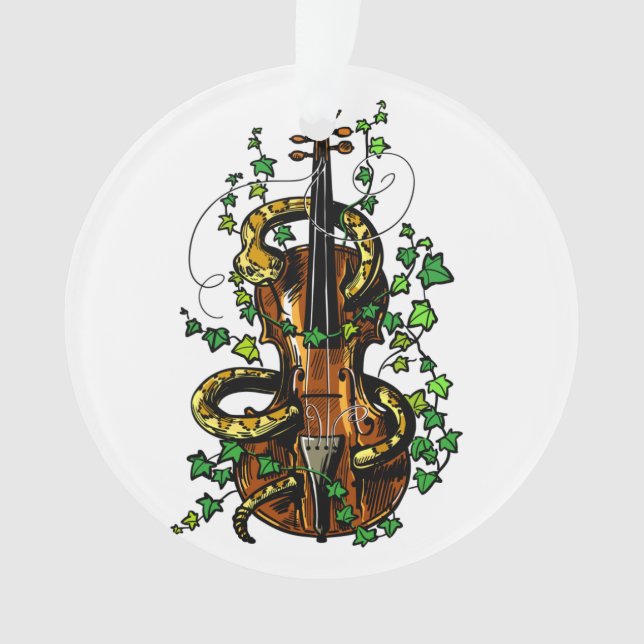 Adorno Violín y serpiente (Anverso)