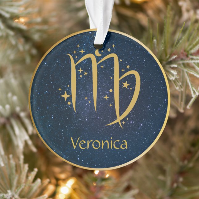 Adorno Virgo el símbolo zodiaco de Maiden personalizado o (Árbol)