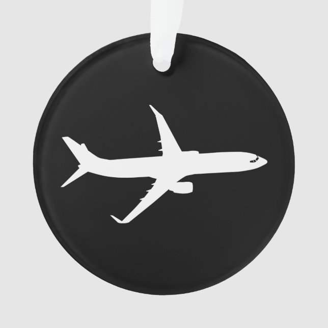 Adorno Volante de silueta blanca JetLiner (Anverso)