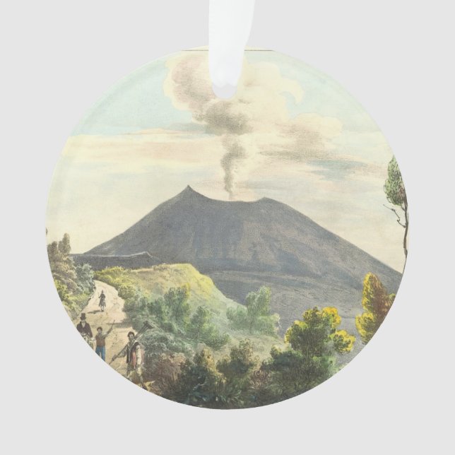 Adorno Volcán activo de Vesuvio Nápoles 1832 Italia (Anverso)