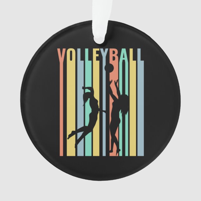 Adorno Voleibol Voleibol de playa Retro (Anverso)
