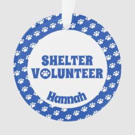 Adorno Voluntario azul del refugio