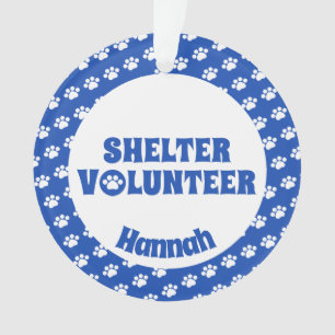 Adorno Voluntario azul del refugio