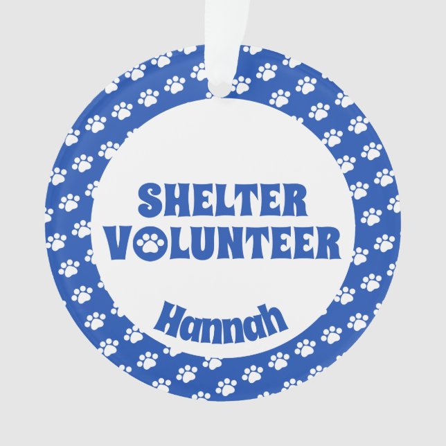 Adorno Voluntario azul del refugio (Anverso)
