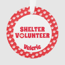 Voluntario de refugio rojo
