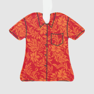Adorno Waikiki Hibiscus Hawaiian Pareau Flora Aloha Shirt