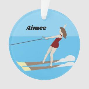 Adorno Waterski de estilo vintage