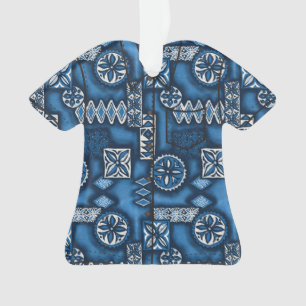 Adorno Wave Warrior Primitive hawaiano Tapa Aloha Shirt