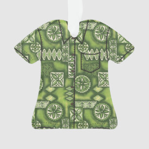 Adorno Wave Warrior Primitive hawaiano Tapa Aloha Shirt